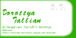 dorottya tallian business card